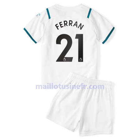Maillot de Foot Manchester City Ferran Torres 21 Extérieur 2021-22 - Enfant